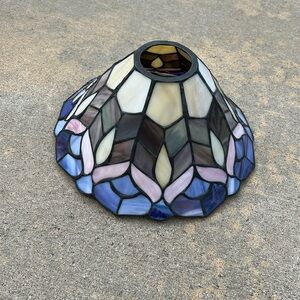 Tiffany Style small purple  Stained Glass Lamp SHADE ONLY